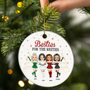 BFF We're Like A Really Small Gang - Christmas Gift For Bestie - Personalized Custom Circle Ceramic Ornament