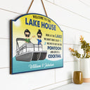 Give It A Cocktail - Gift For Pontoon Lovers - Personalized Custom Shaped Wood Sign