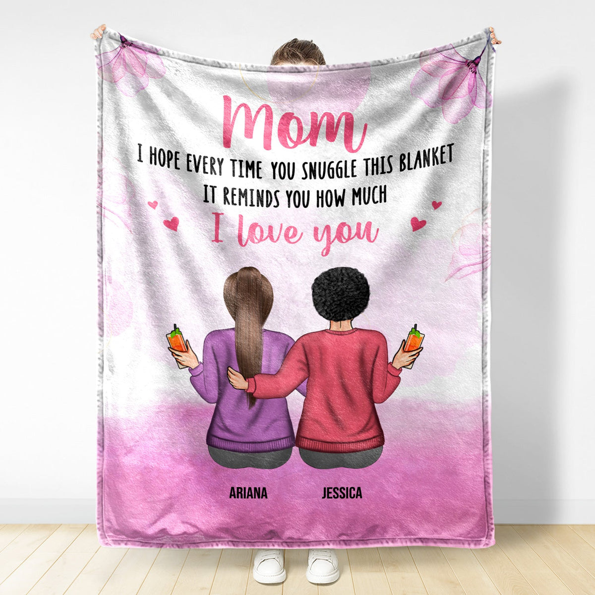 We Hope Every Time You Snuggle This Blanket - Gift For Mom, Grandma - Personalized Custom Fleece Blanket