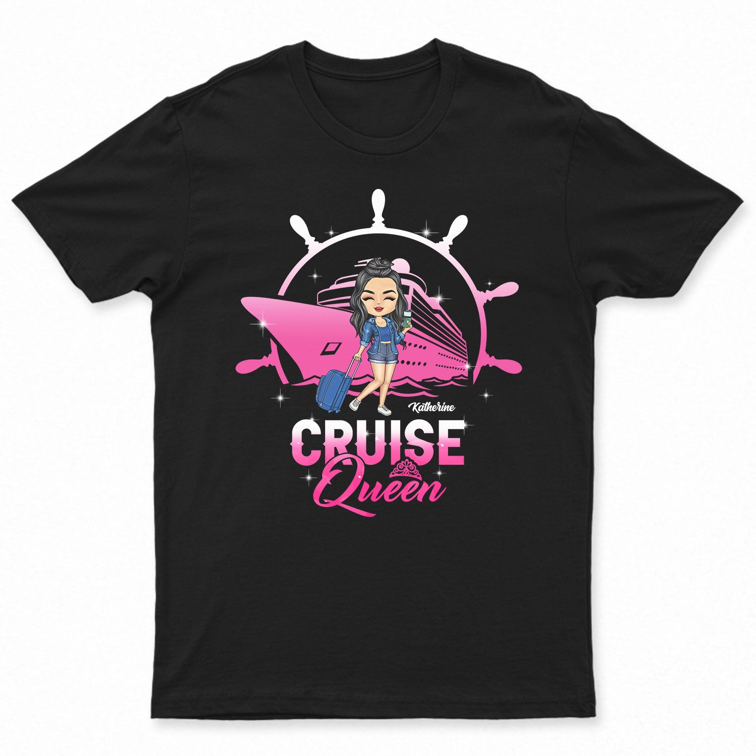 Cruising Queen - Birthday, Traveling, Cruising Gift For Lake Beach Lovers, Travelers - Personalized Custom T Shirt