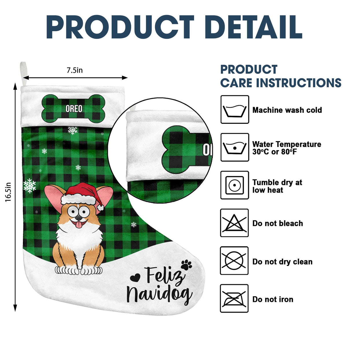 Feliz Navidog Merry Woofmas Funny Cartoon Dogs - Christmas Gift For Dog Lovers - Personalized Christmas Stocking