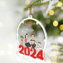 Family 2024 - Christmas Gift For Family - Personalized Custom Shaped Acrylic Ornament