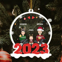 Family 2023 - Christmas Gift For Family - Personalized Custom Shaped Acrylic Ornament