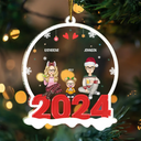 Family 2024 - Christmas Gift For Family - Personalized Custom Shaped Acrylic Ornament