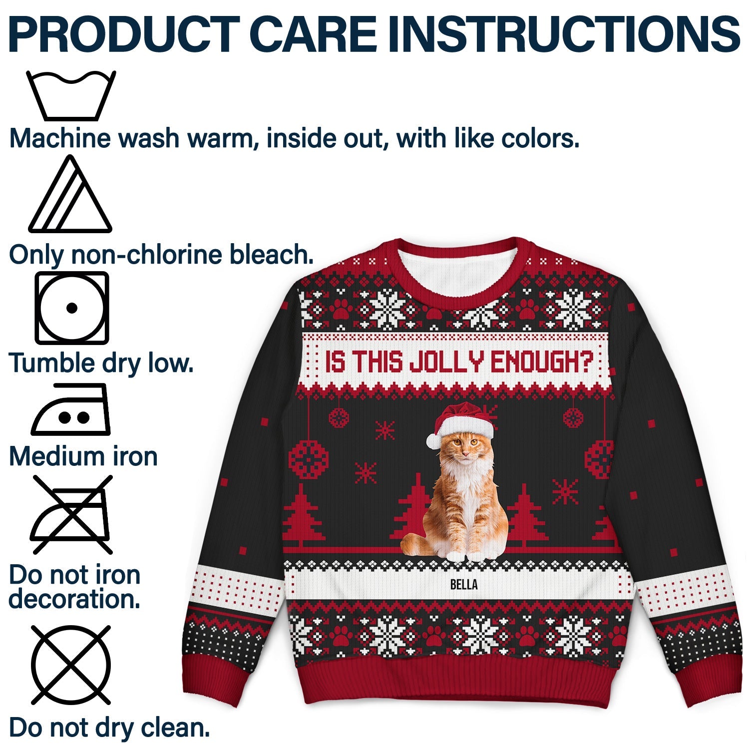 Custom Photo Meowy Catmas Is This Jolly Enough - Christmas Gift For Cat Lovers - Personalized Unisex Ugly Sweater