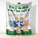 You And Me And The Fur Babies - Gift For Dog Cat Lovers - Personalized Fleece Blanket