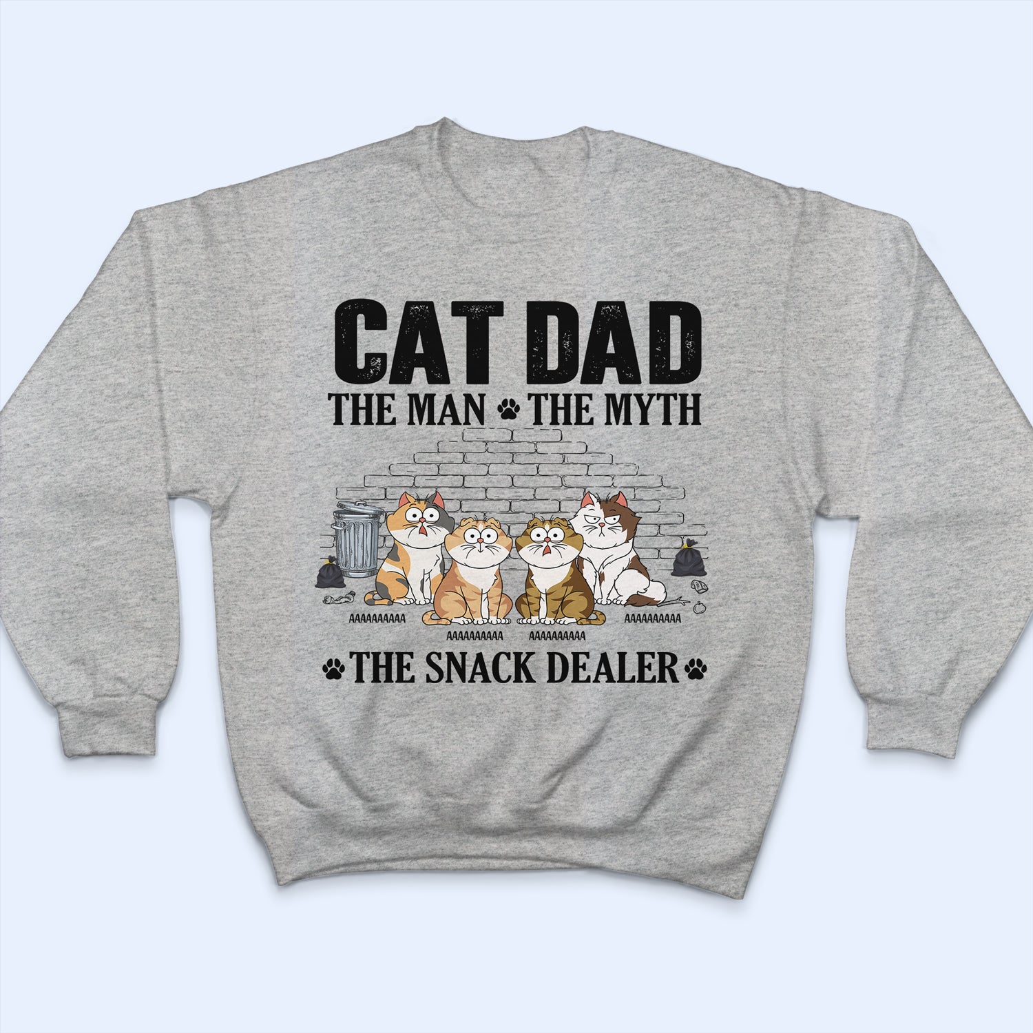 The Man The Myth The Snack Dealer - Gift For Cat Dad - Personalized T Shirt