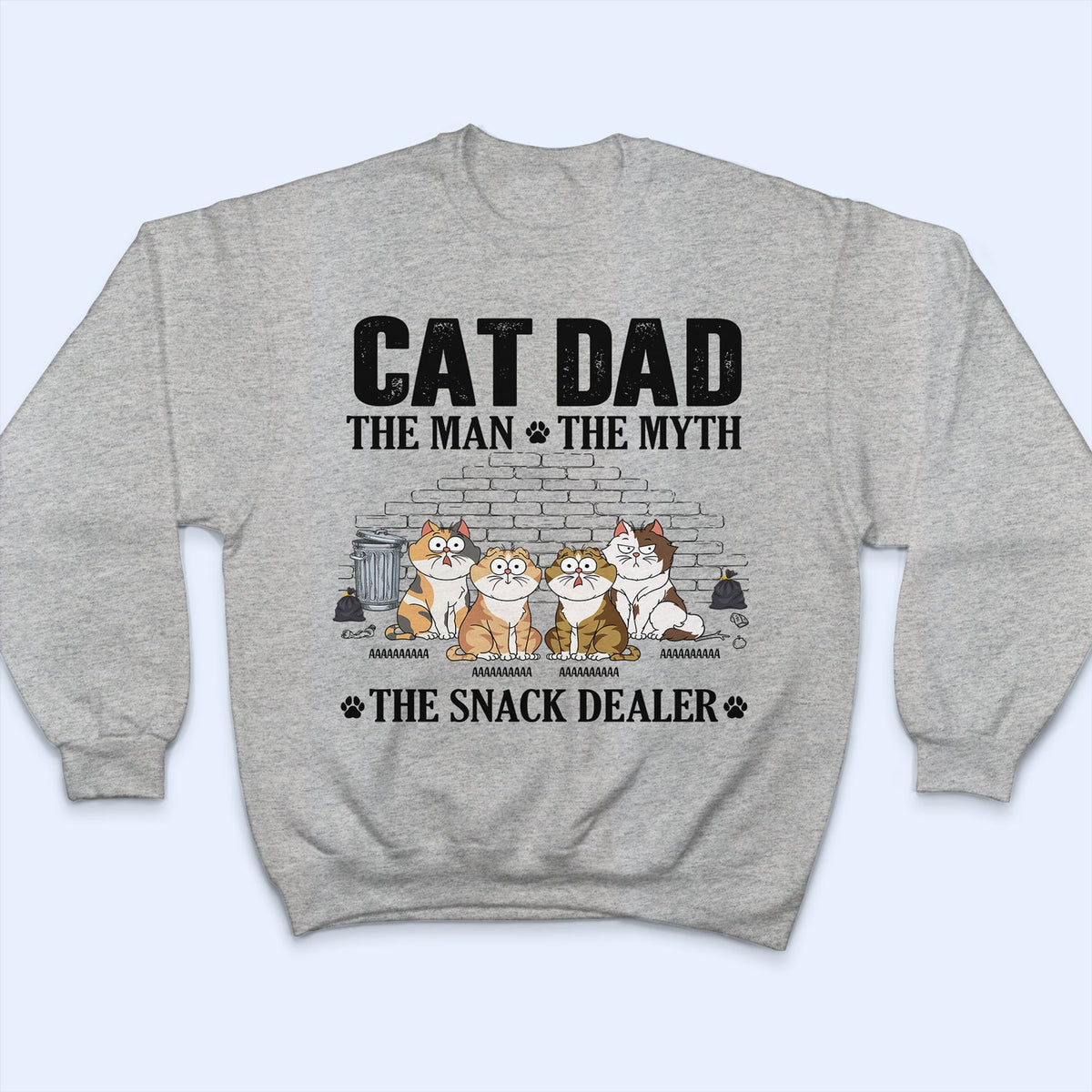 The Man The Myth The Snack Dealer - Gift For Cat Dad - Personalized T Shirt