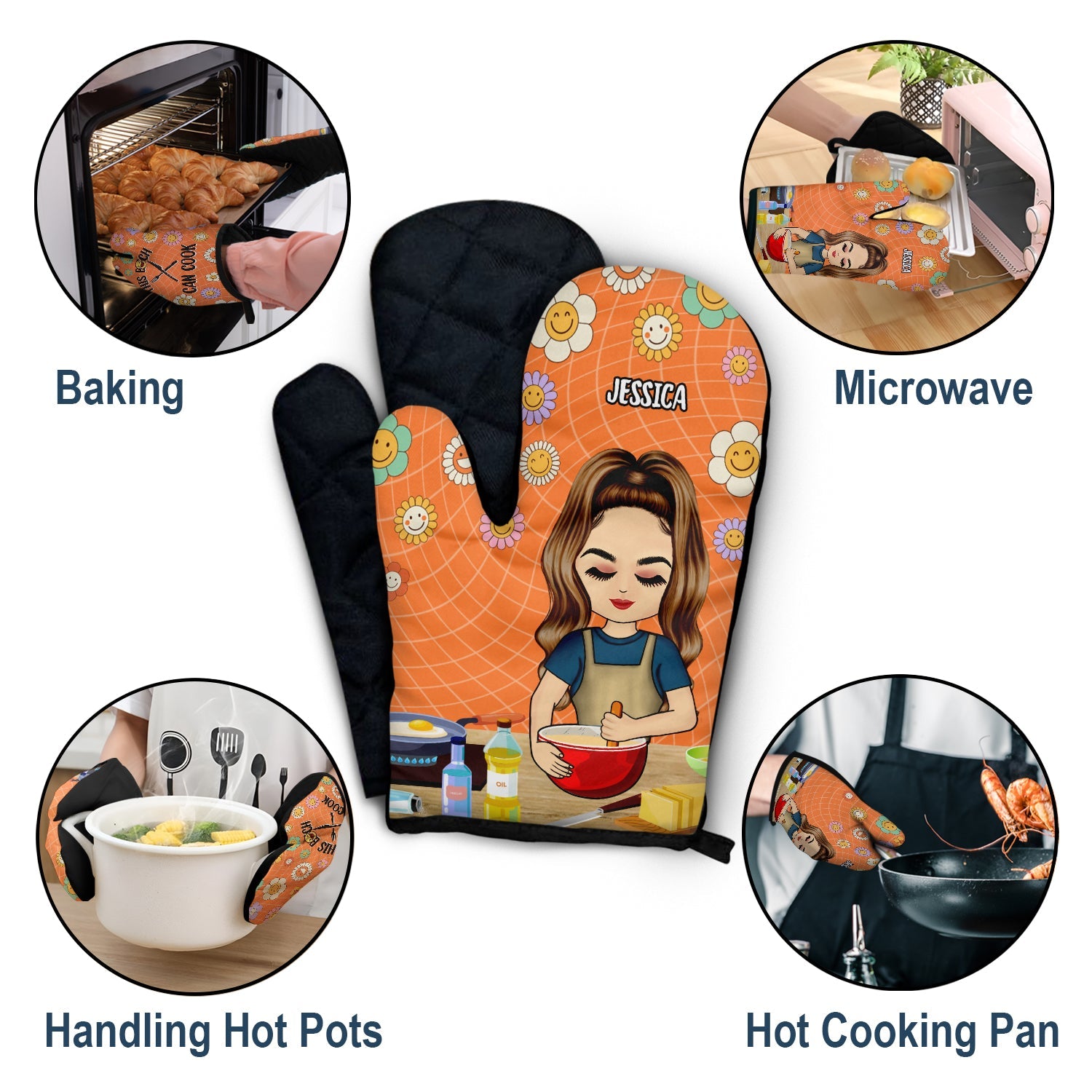 This Can Cook - Gift For Her, Mother - Personalized Oven Mitts, Pot Holders