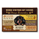 Dog When Visiting Custom Poster, Dog Owner Gift, Dog Lover Decor