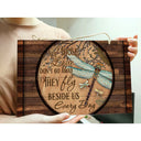 Dragonfly Those We Love Don't Go Away Customized Wood Rectangle Sign