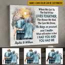 Family Old Couple Husband Wife When We Get Skin Custom Canvas, Anniversary Gift, Memorial Gift, Sympathy, Wall Pictures, Wall Art, Wall Decor, Grandparents Day Gifts