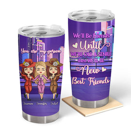 Bestie Old Bestie Old And Senile - Personalized Custom Tumbler