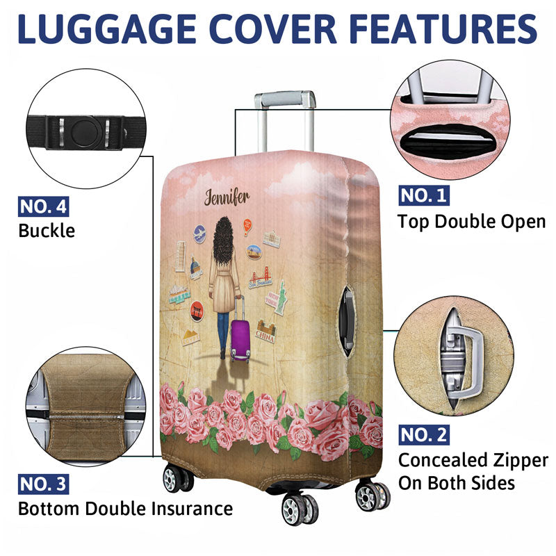 Catch Flights Not Feeling Traveling - Personalized Custom Luggage Cover