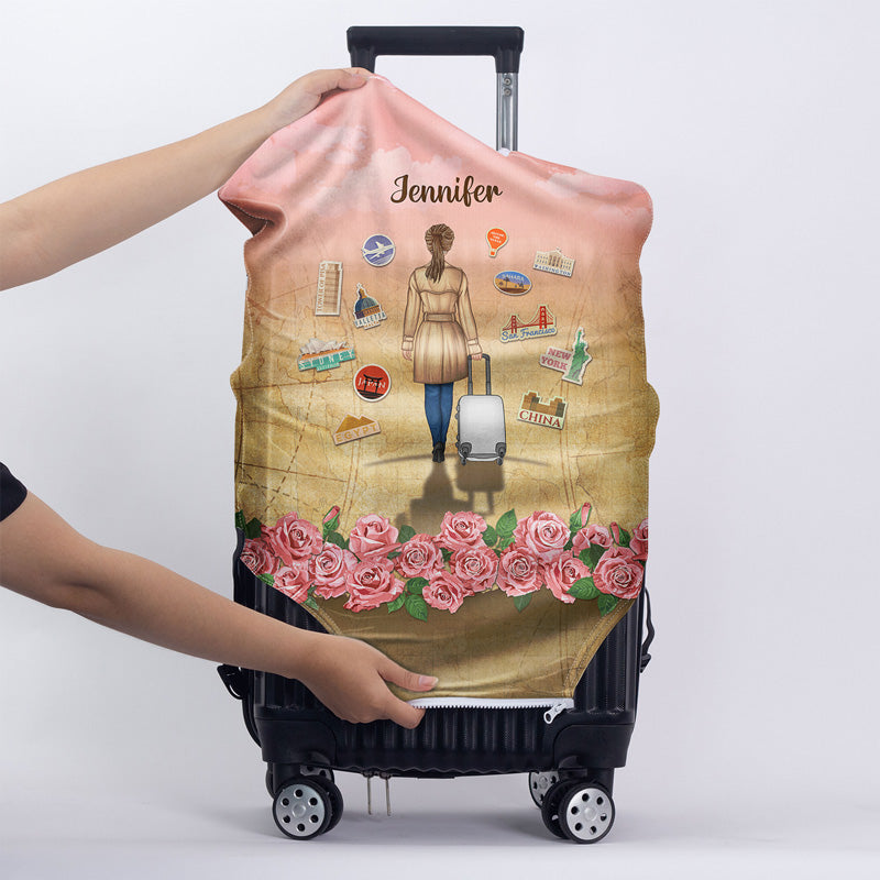 Catch Flights Not Feeling Traveling - Personalized Custom Luggage Cover