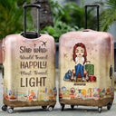 Must Travel Light - Gift For Travel Lover - Personalized Custom Luggage Cover