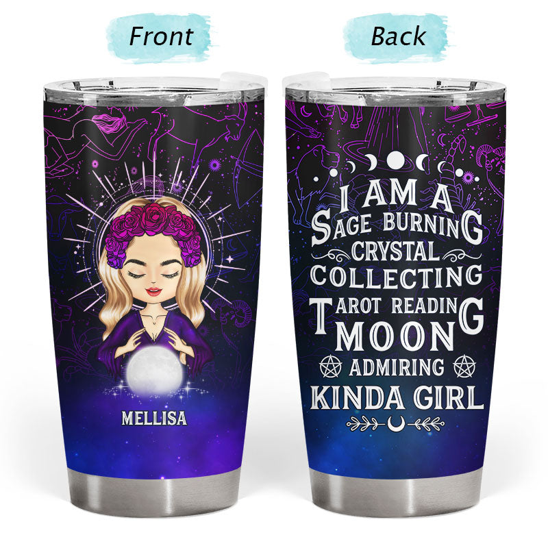 Moon Admiring Kinda Girl Witch - Personalized Custom Tumbler