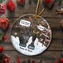 Christmas Memorial Couple Still Talk About You - Personalized Custom Circle Acrylic Ornament