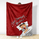 Couple Side View Our Snuggle Blanket - Gift For Couple - Personalized Custom Fleece Blanket