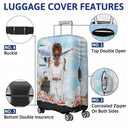 Fashion Girl Who Loves Traveling - Personalized Custom Luggage Cover