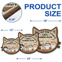 Cats Planning Escape - Gift For Cat Lovers - Personalized Custom Shaped Wood Sign