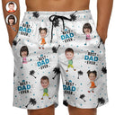 Custom Photo Best Dad Ever Coconut Palm - Personalized Unisex Beach Shorts