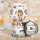 Best Dog Mom Puppy Love - Personalized Tumbler