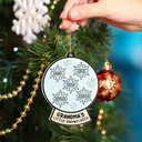 Grandma's Grandpa's Mom's Dad's Little Snowflakes - Personalized Custom Shaped Acrylic Ornament