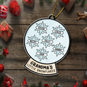 Grandma's Grandpa's Mom's Dad's Little Snowflakes - Personalized Custom Shaped Acrylic Ornament