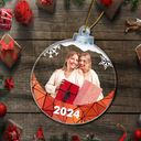 Custom Photo Besties Sisters Family Snowflakes - Personalized Custom Shaped Acrylic Ornament