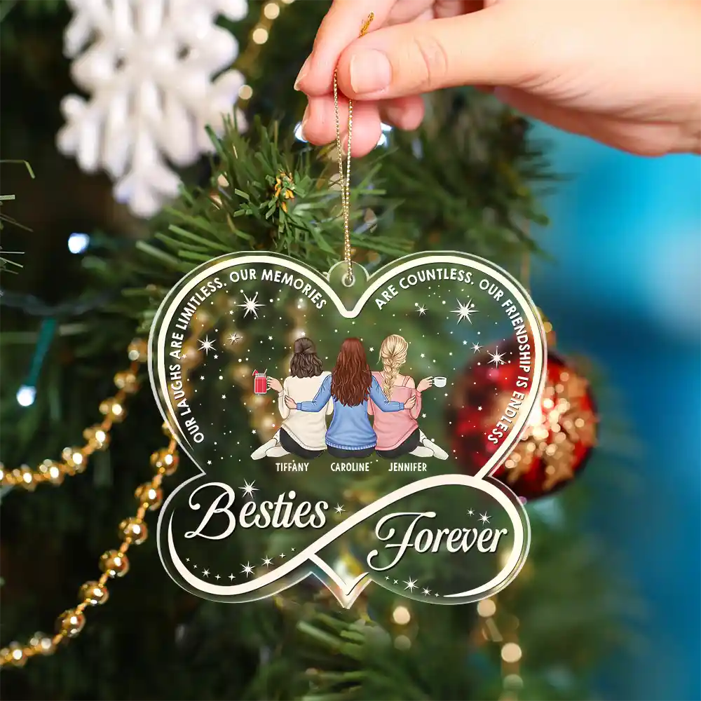 Our Memories Are Countless Our Friendship Is Endless - Personalized Custom Shaped Acrylic Ornament