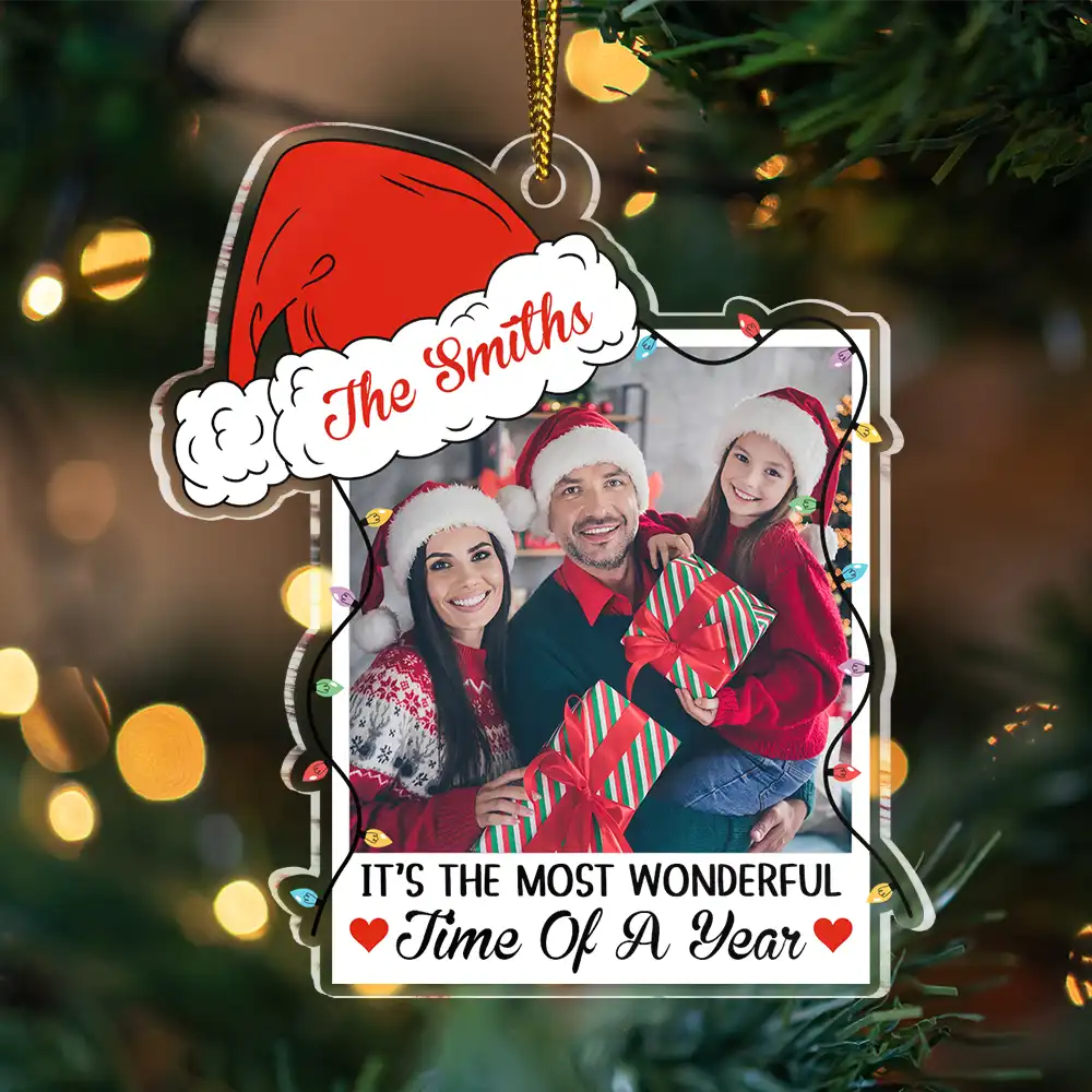 Family - Custom Photo Family Together We Make A Family - Personalized Custom Shaped Acrylic Ornament