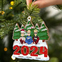 Gift For Sibling, Gift For Sisters, Gift For Brothers, Gift For Bestie, Gifts For Colleagues - 2024 Christmas Siblings Friends Always Better Together - Personalized Wooden Cutout Ornament