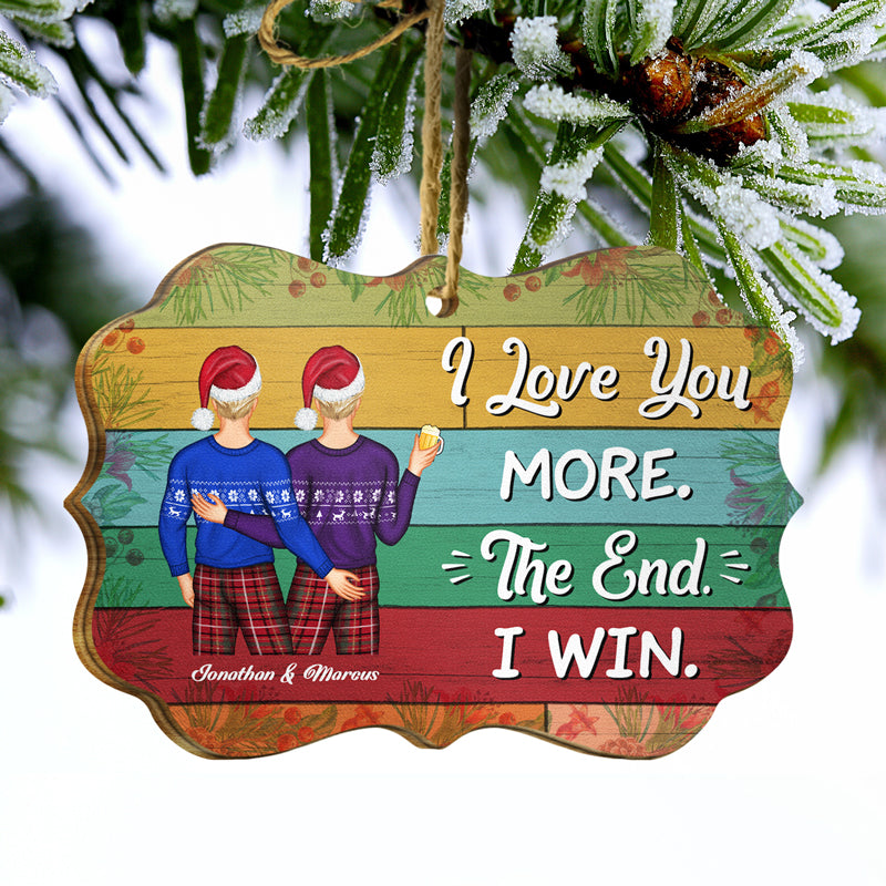 Christmas Couple Pallet I Want To Annoy For The Rest Of My Life - Personalized Wooden Ornament