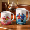 Swiped Right - Gift For Couples - Personalized Custom White Edge-to-Edge Mug