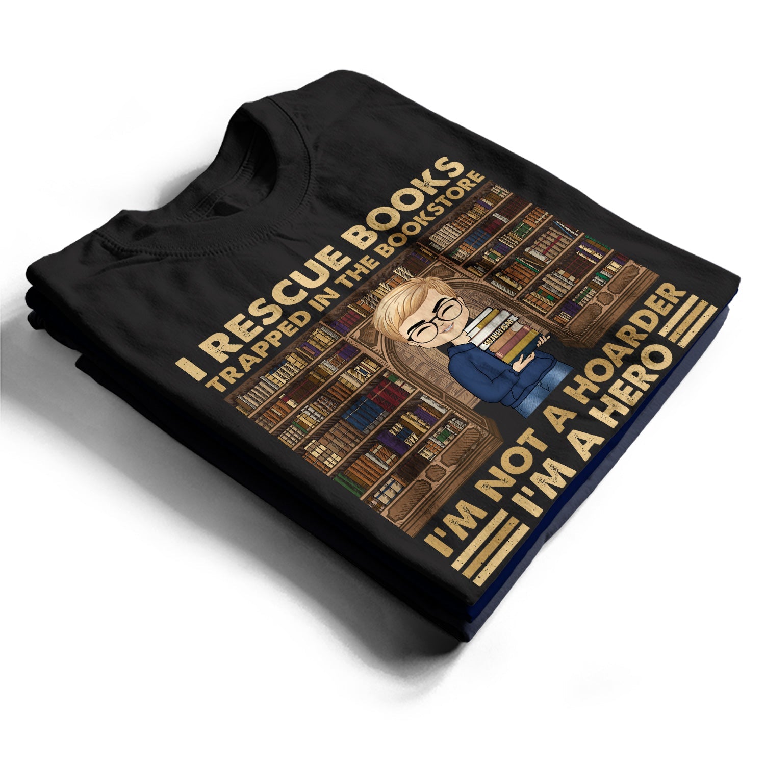 Reading Not A Hoarder - Gift For Book Lovers - Personalized Custom T Shirt