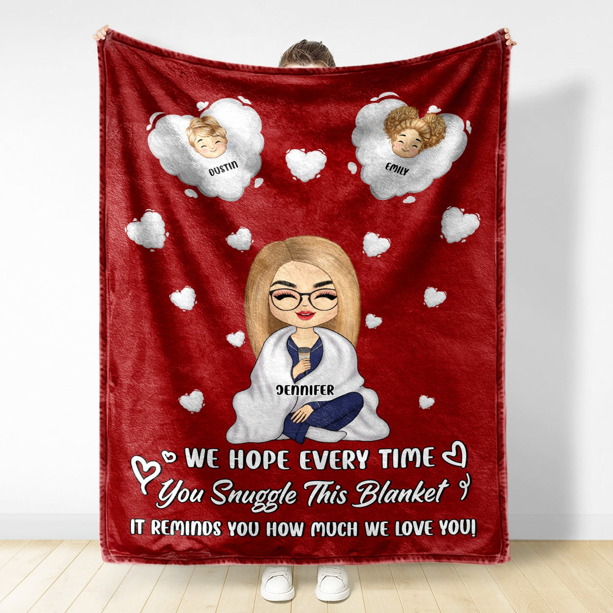 How Much We Love You - Gift For Mother - Personalized Custom Fleece Blanket