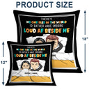 Couple Snoring Loud AF Beside Me - Gift For Couples - Personalized Pillow