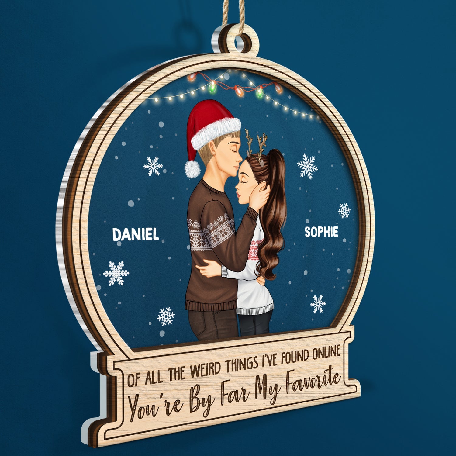 Christmas Couple You Are By Far My Favorite - Gift For Couples - Personalized 2-Layered Mix Ornament