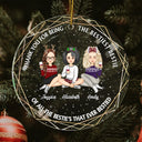 Christmas Bestiest Bestie Of All The Bestie's - Gift For Besties - Personalized Circle Acrylic Ornament