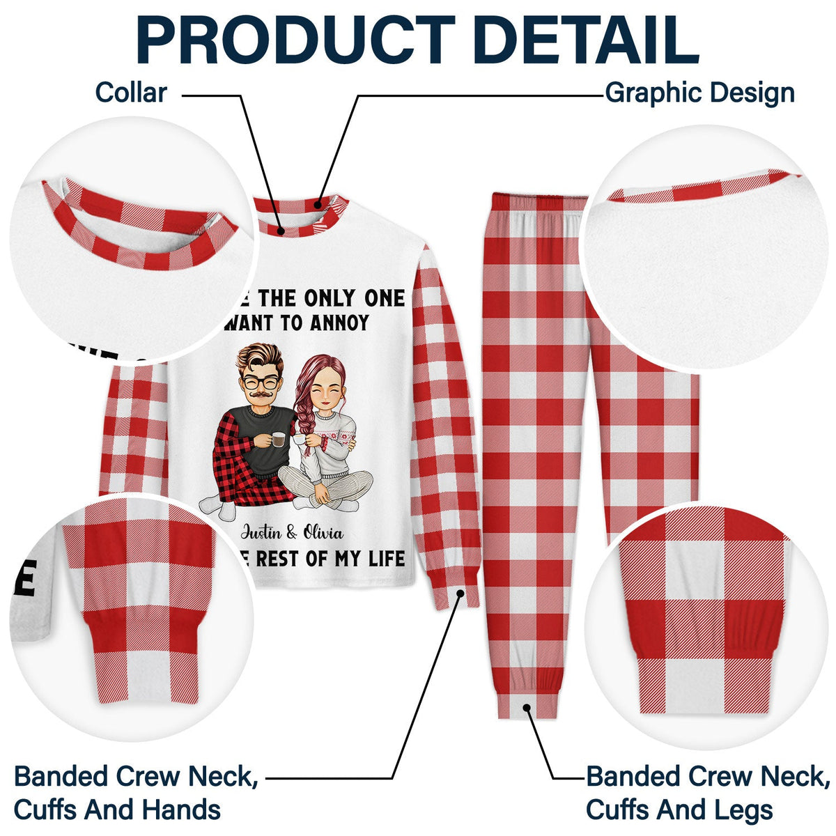 Christmas Couple Only One To Annoy - Gift For Couples - Personalized Unisex Pajamas Set