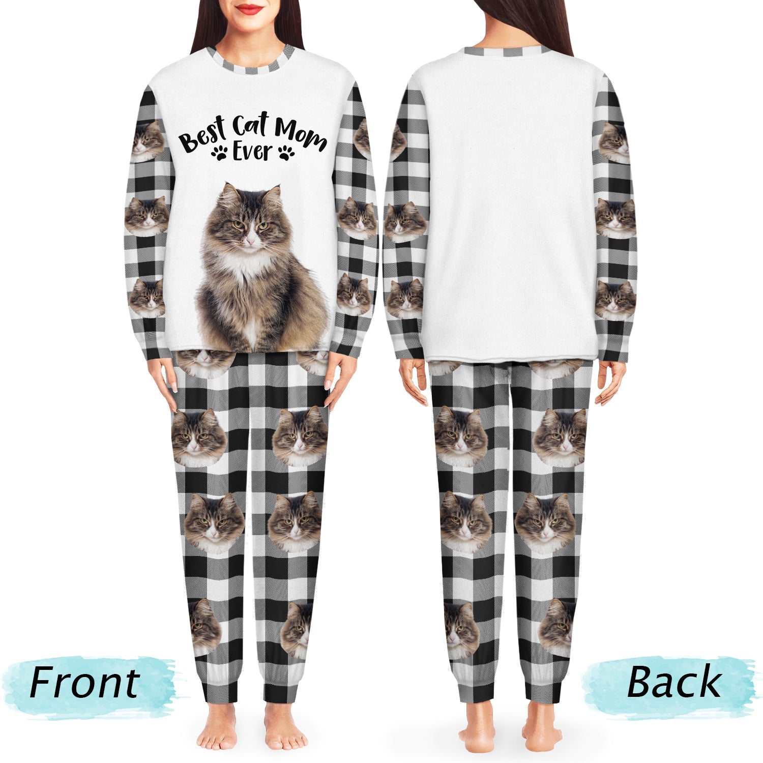 Custom Photo Best Mom Ever - Gift For Pet Lovers - Personalized Unisex Pajamas Set