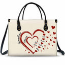 Mom's Grandma's Sweethearts - Gift For Mother, Grandmother - Personalized Leather Bag