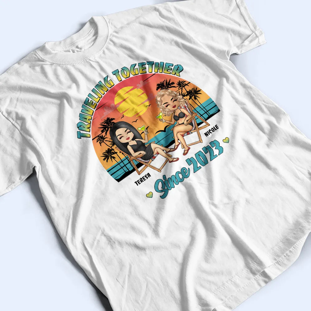 Couple Travel Partners For Life - Personalized T Shirt