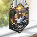 Sisters Are Always Connected - Personalized Window Hanging Suncatcher Ornament