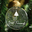 Christmas It's Not What We Have In Life - Personalized Circle Glass Ornament