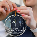 Christmas It's Not What We Have In Life - Personalized Circle Glass Ornament