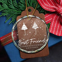 Christmas It's Not What We Have In Life - Personalized Circle Glass Ornament