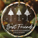 Christmas It's Not What We Have In Life - Personalized Circle Glass Ornament