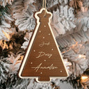 Family Bestie Coworker Names Christmas Tree - Personalized 2-Layered Wooden Ornament